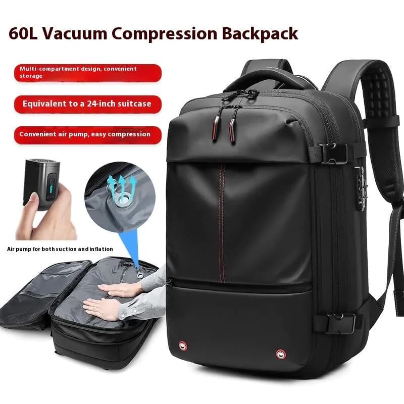 image-Men's Large-capacity Backpack Dry Wet Separation Anti-theft Package Business Leisure Unisex Backpack