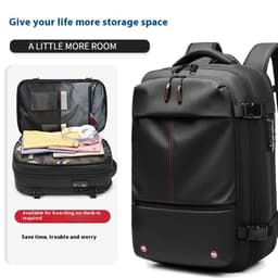 image-Men's Large-capacity Backpack Dry Wet Separation Anti-theft Package Business Leisure Unisex Backpack
