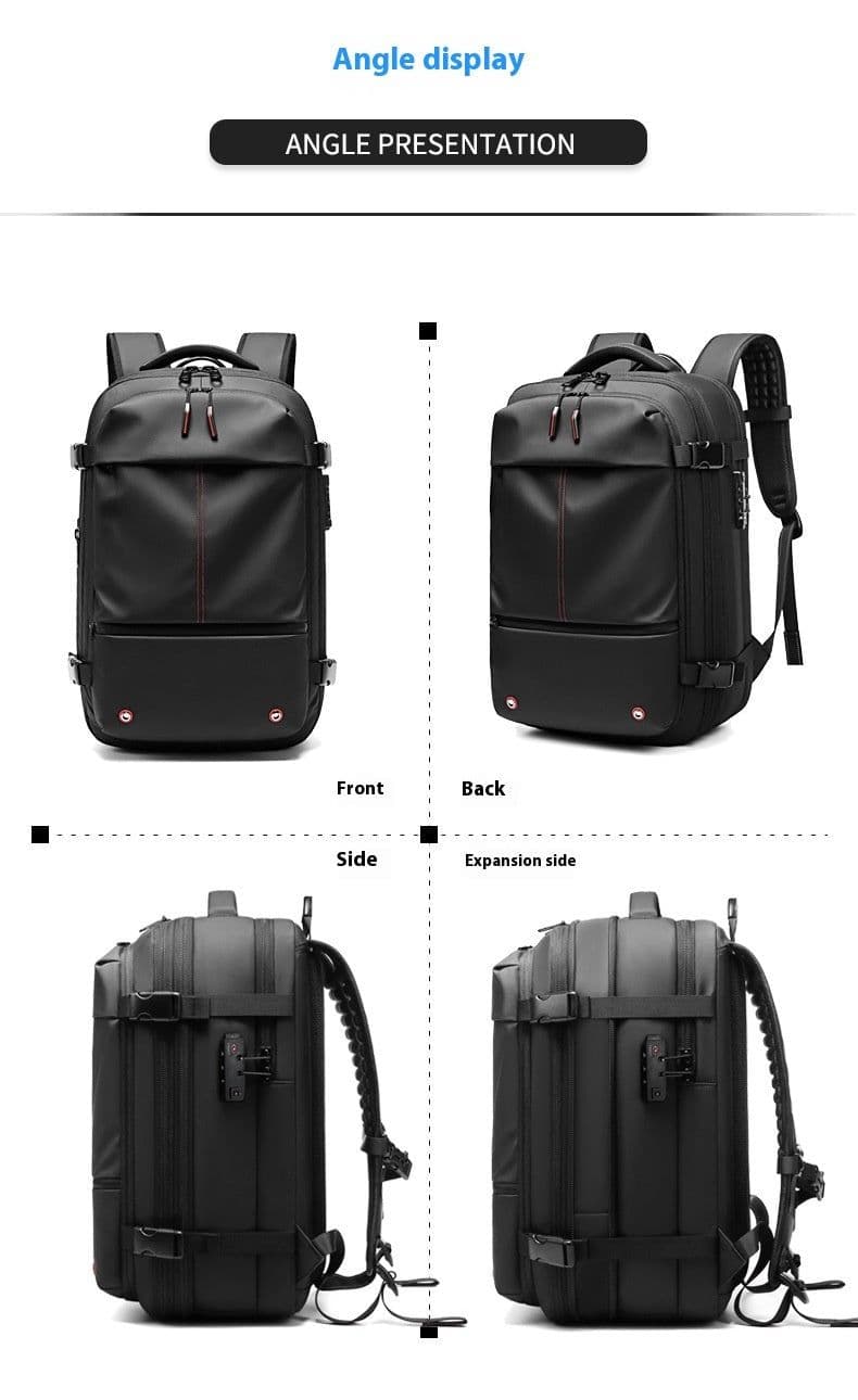 image-Men's Large-capacity Backpack Dry Wet Separation Anti-theft Package Business Leisure Unisex Backpack