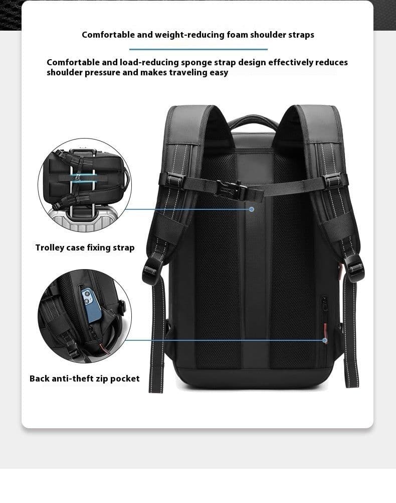 image-Men's Large-capacity Backpack Dry Wet Separation Anti-theft Package Business Leisure Unisex Backpack