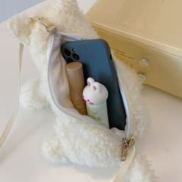 image-Cute Puppy Plush Bag Fashion Cartoon Shoulder Messenger Bag