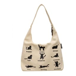 image-Canvas Bag Women's One-shoulder Summer Small Japanese Korean Idle Style Original Handbags Large Capacity