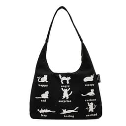 image-Canvas Bag Women's One-shoulder Summer Small Japanese Korean Idle Style Original Handbags Large Capacity