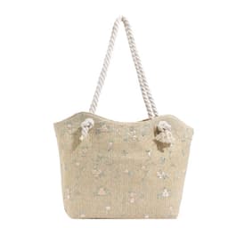 image-Lace Bag Ins Straw Shoulder Bag Large Capacity Flower Woven Handbag