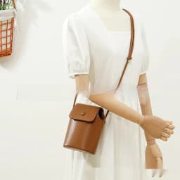 image-Korean PU Mobile Phone Bag Retro Women's Bucket Bag