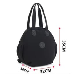 image-Black Round Bags Women Fashion Large Capacity Multifunctional Backpack Shoulder Bag Handbag
