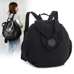 image-Black Round Bags Women Fashion Large Capacity Multifunctional Backpack Shoulder Bag Handbag