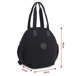 image-Black Round Bags Women Fashion Large Capacity Multifunctional Backpack Shoulder Bag Handbag