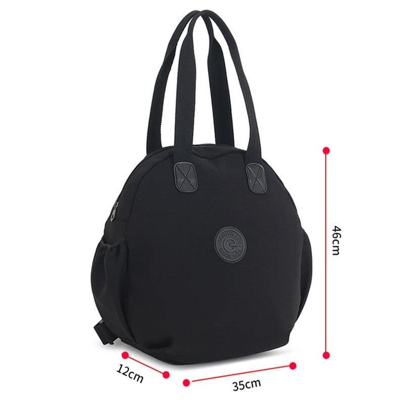 image-Black Round Bags Women Fashion Large Capacity Multifunctional Backpack Shoulder Bag Handbag