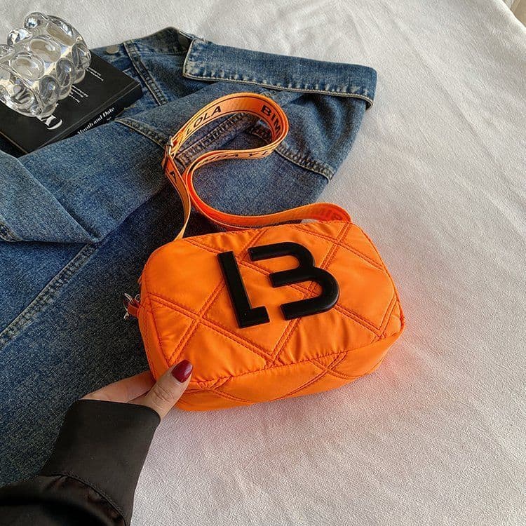 image-Solid Color Small Square Bags Women Fashion Underarm Bag Rhombic Sewing Shoulder Messenger Bags