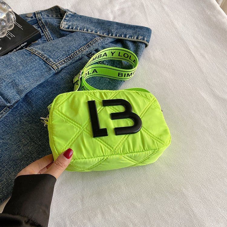 image-Solid Color Small Square Bags Women Fashion Underarm Bag Rhombic Sewing Shoulder Messenger Bags
