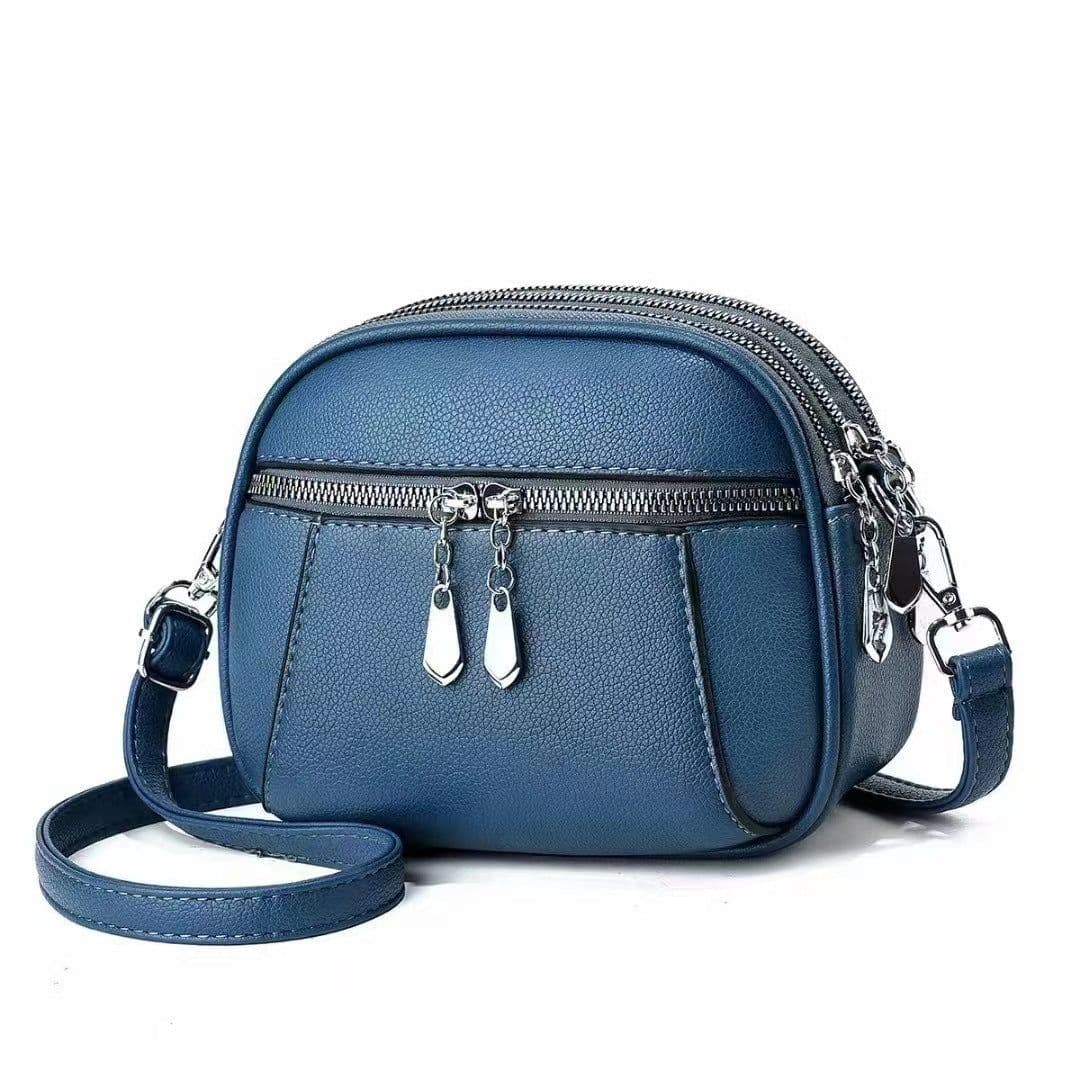 image-Solid Color Small Round Bag Fashion Multi-pocket Large Capacity Shoulder Crossbody Bags For Women Handbags