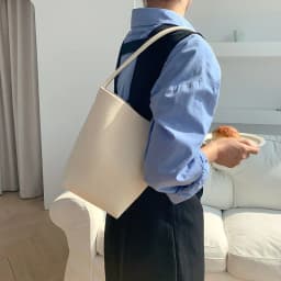 image-Single Shoulder Round Bag Women's Large Capacity Simple