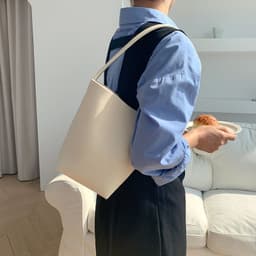 image-Single Shoulder Round Bag Women's Large Capacity Simple