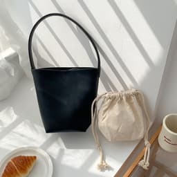 image-Single Shoulder Round Bag Women's Large Capacity Simple
