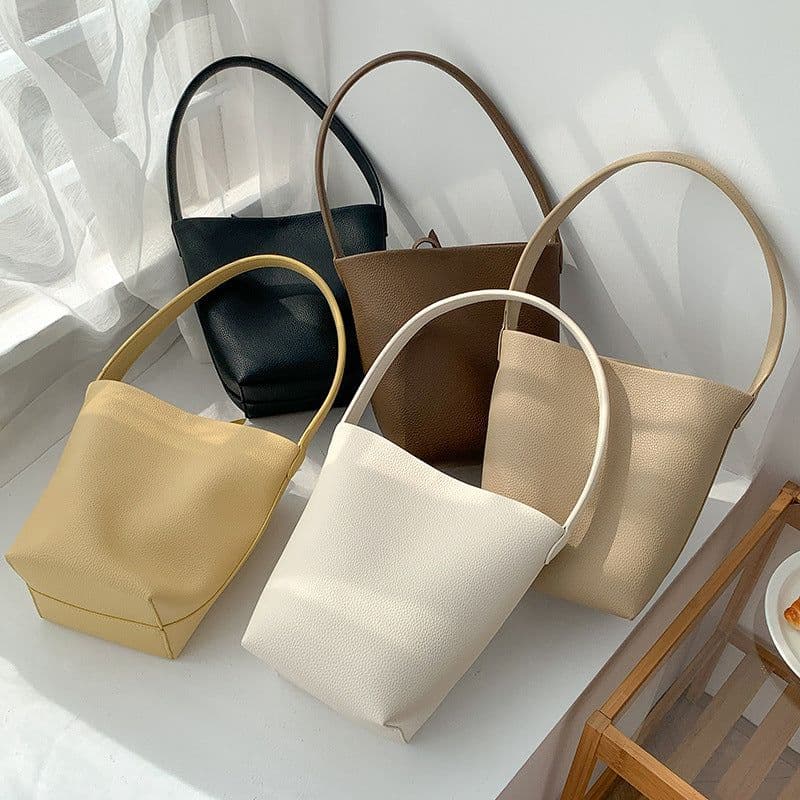 image-Single Shoulder Round Bag Women's Large Capacity Simple