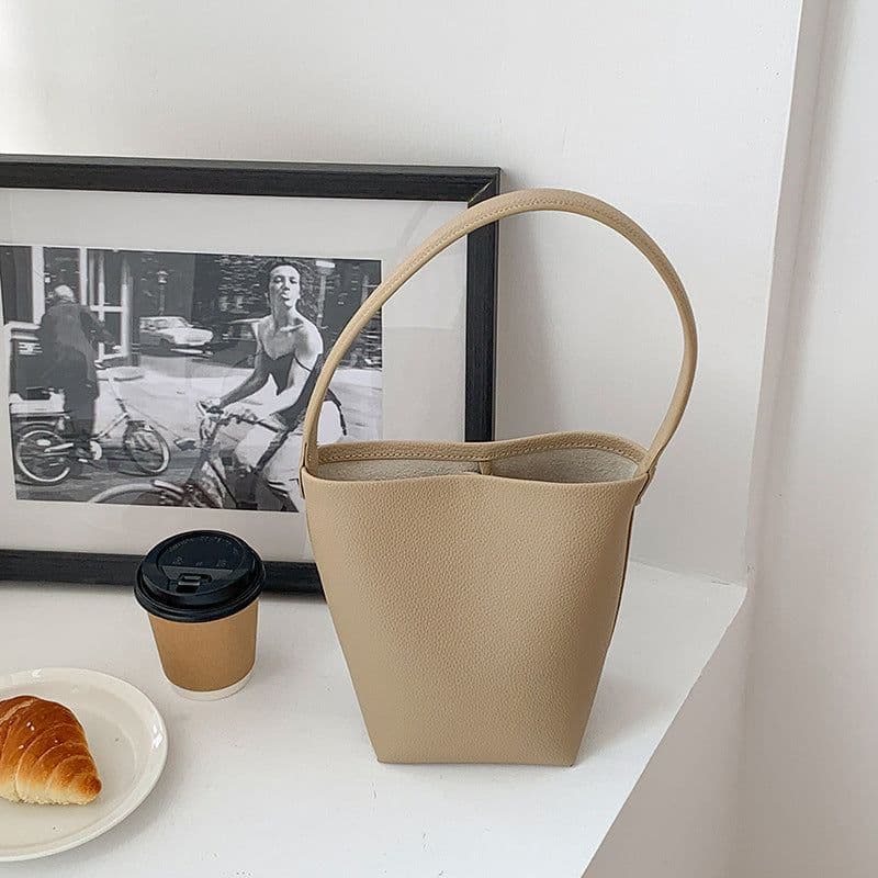 image-Single Shoulder Round Bag Women's Large Capacity Simple