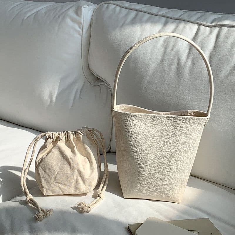 image-Single Shoulder Round Bag Women's Large Capacity Simple