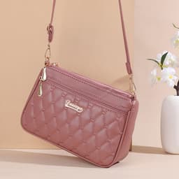 image-Simple Fashion Solid Color Embroidered Chanel's Style Crossbody Bag