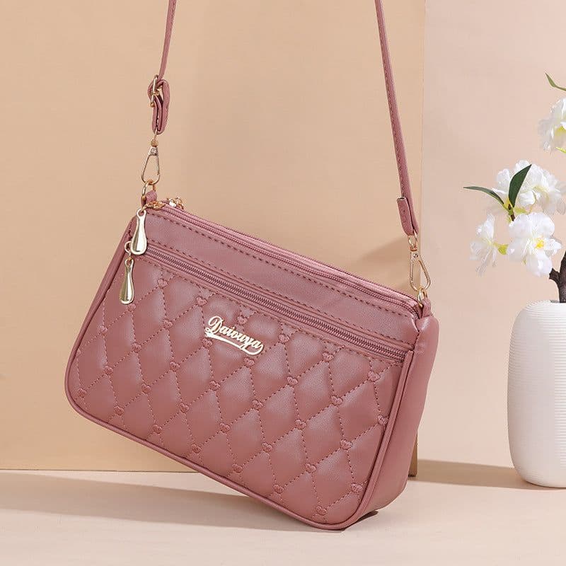 image-Simple Fashion Solid Color Embroidered Chanel's Style Crossbody Bag