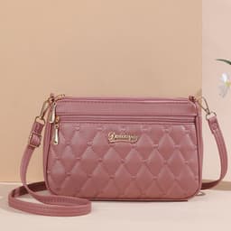 image-Simple Fashion Solid Color Embroidered Chanel's Style Crossbody Bag