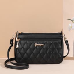 image-Simple Fashion Solid Color Embroidered Chanel's Style Crossbody Bag