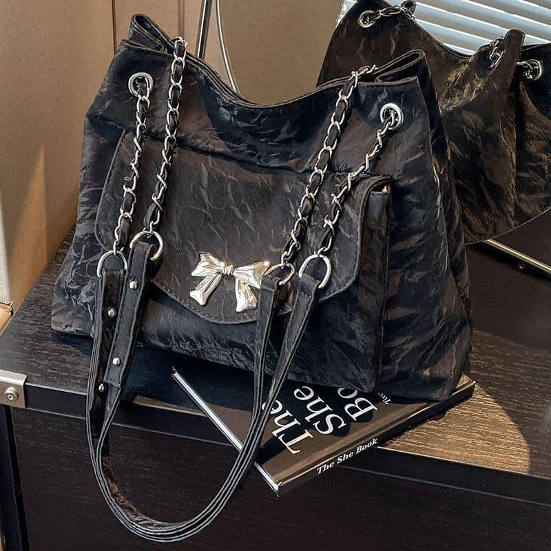 image-Women's Large Capacity Crossbody Fashionable Versatile College Student Class Bag
