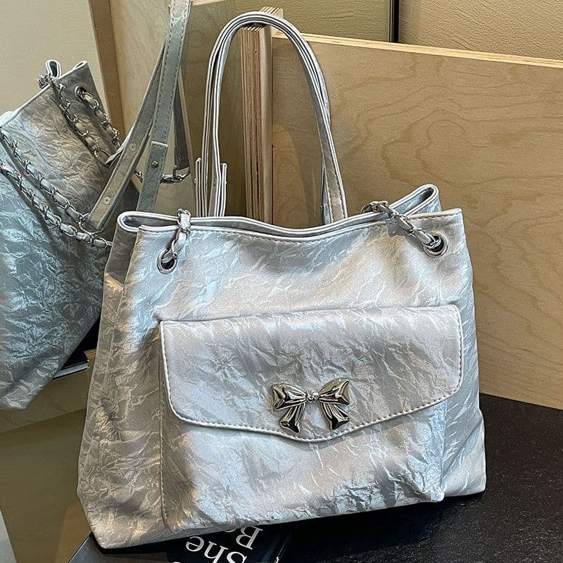image-Women's Large Capacity Crossbody Fashionable Versatile College Student Class Bag