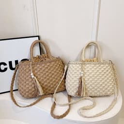 image-Women's Fashion Personality Hand-carrying Woven Bag