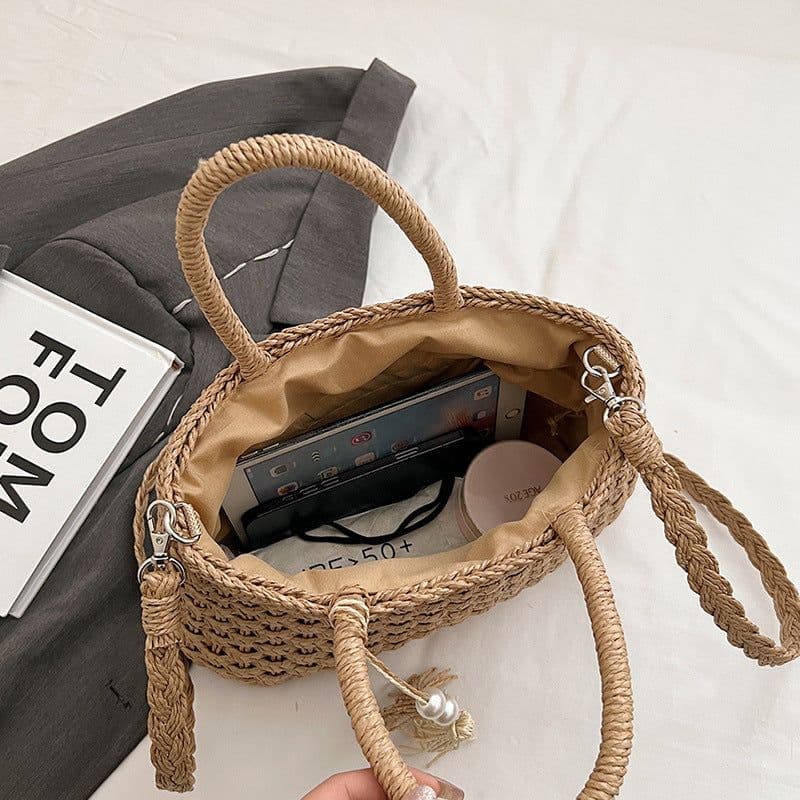 image-Women's Fashion Personality Hand-carrying Woven Bag