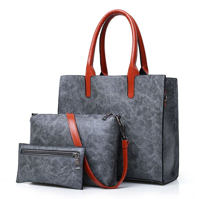 image-Three-piece Women's Bag European And American Fashion Retro