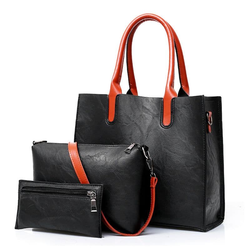 image-Three-piece Women's Bag European And American Fashion Retro