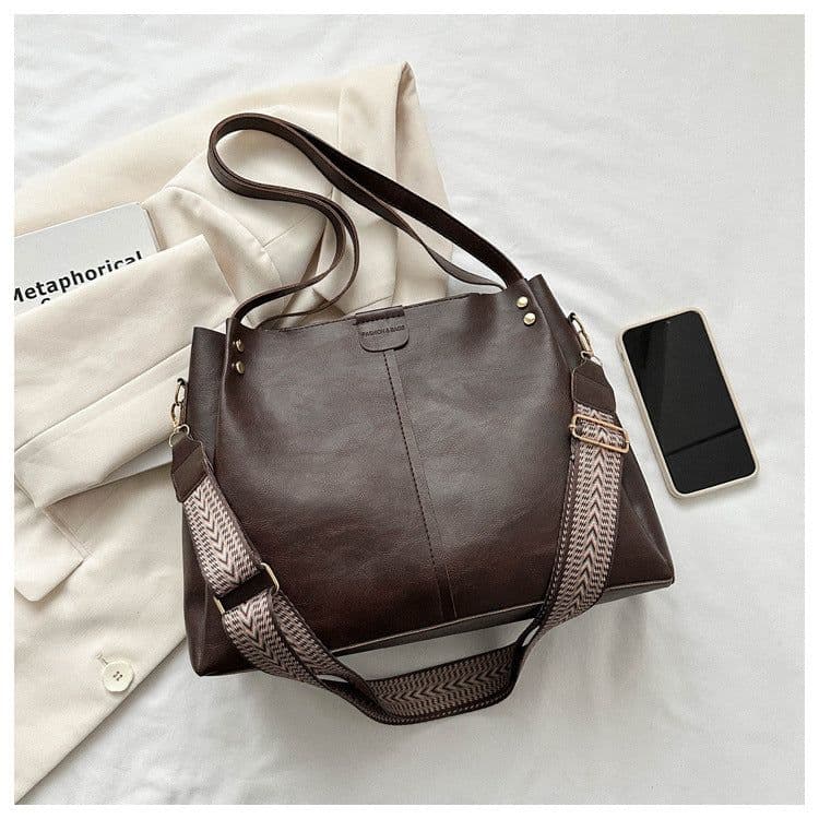 image-Fashion Tote PU Shoulder Crossbody Underarm Bag