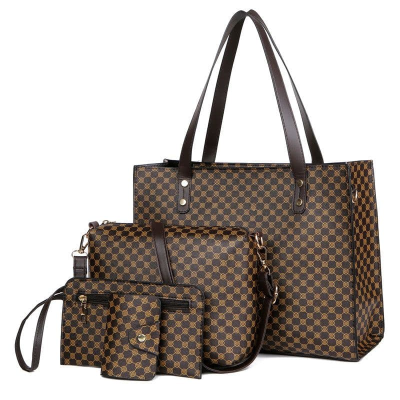 image-Handbag Four-piece Set Printed Shoulder Messenger Bag