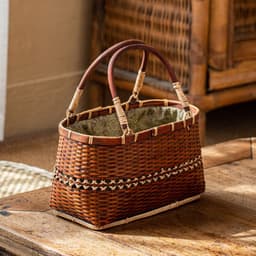 image-Handmade Bamboo Woven Bag Women's Handbag