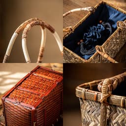 image-Handmade Bamboo Woven Bag Women's Handbag