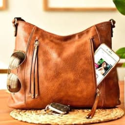 image-Retro Double Zipper Tassel Women's Portable Shoulder Bag