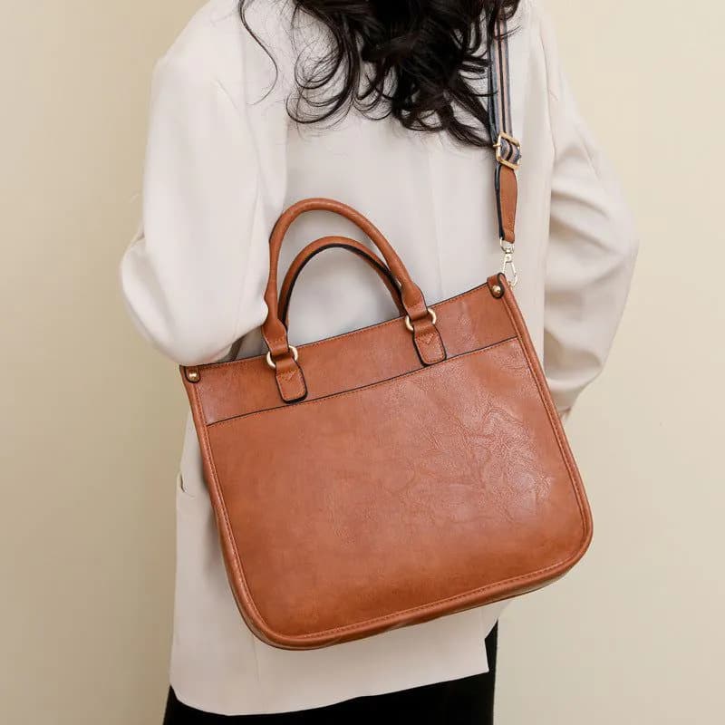 image-Casual Retro Handbag Women's Briefcase Crossbody