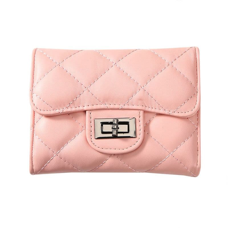 image-Women's Classic Style Rhombus Wallet Short Clutch