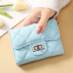 image-Women's Classic Style Rhombus Wallet Short Clutch