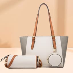 image-Fashion Large Capacity Three-in-one Saffiano Bag Portable Simplicity