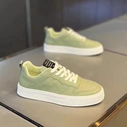 image-Casual Lace-up Sneakers Men Fashion Breathable Plaid Flats Shoes