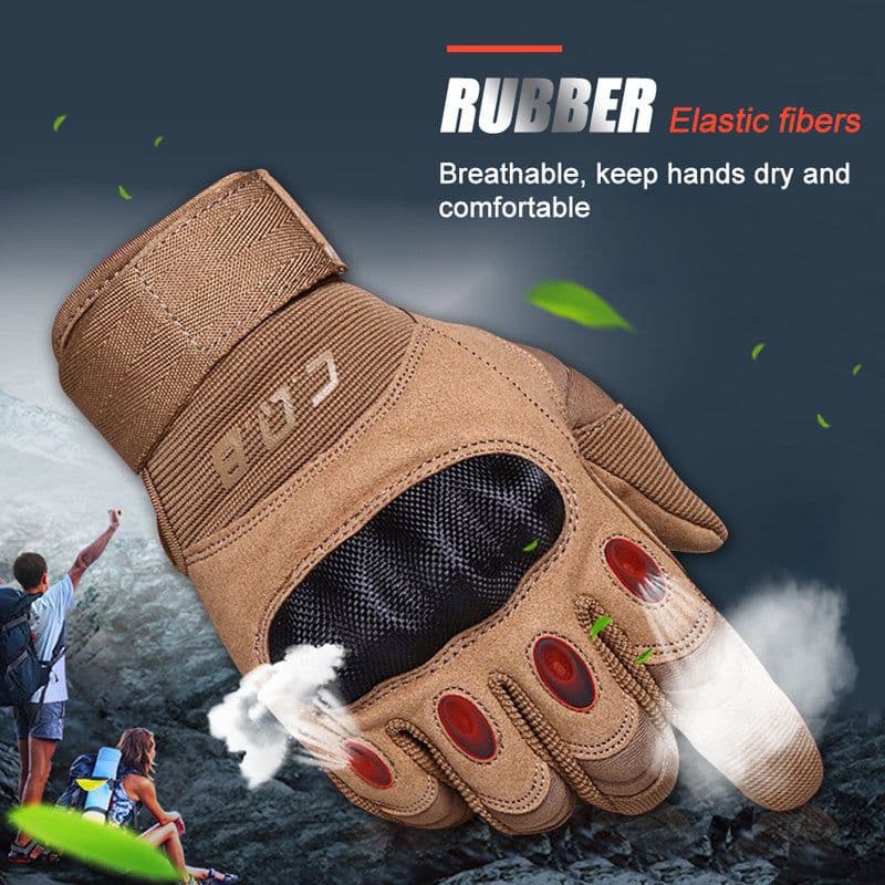 image-Tactical Gloves Army Military Men Gym Fitness Riding Half Finger Rubber Knuckle Protective Gear Male Tactical Gloves