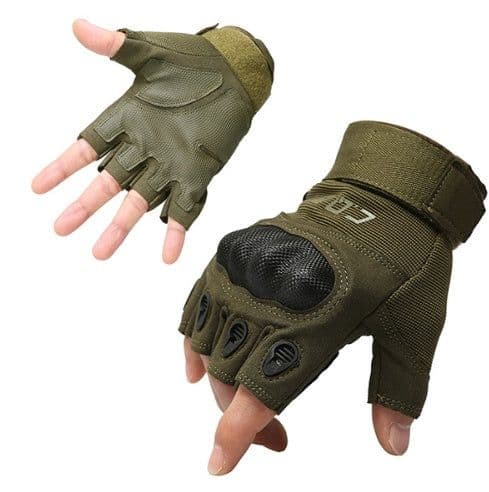 image-Tactical Gloves Army Military Men Gym Fitness Riding Half Finger Rubber Knuckle Protective Gear Male Tactical Gloves