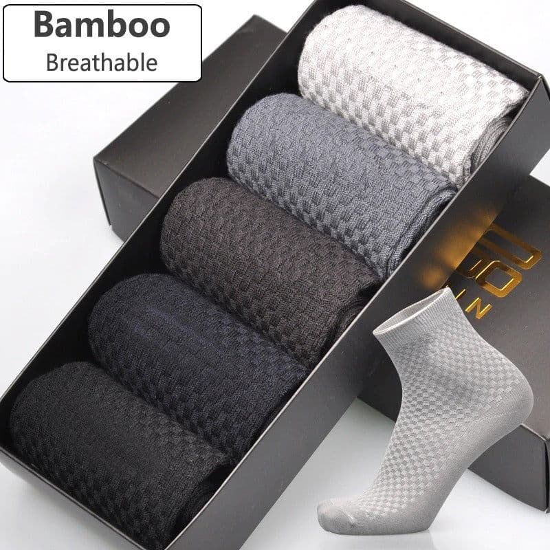 image-Socks men's new bamboo fiber men's socks