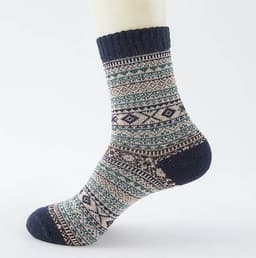 image-Winter Thick Warm Stripe Wool Socks Casual Sock Business Socks