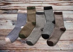 image-Winter Thick Warm Stripe Wool Socks Casual Sock Business Socks