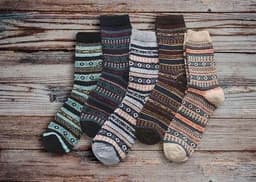 image-Winter Thick Warm Stripe Wool Socks Casual Sock Business Socks