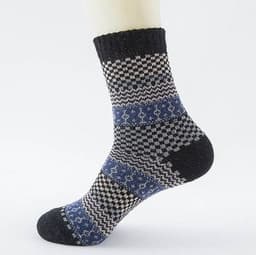 image-Winter Thick Warm Stripe Wool Socks Casual Sock Business Socks