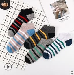 image-Spring and summer cotton socks men's sports deodorant boat socks cotton solid color short tube men's socks socks